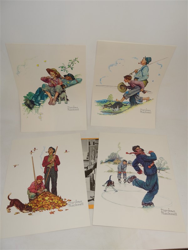 Norman Rockwell Prints Four Seasons Spring Summer Fall Winter